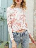 Tie Front Sweatshirt Top