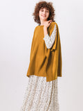 Split Detail Knit Poncho