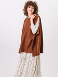 Split Detail Knit Poncho