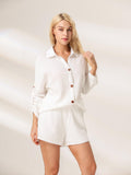 Moss Rose Cotton High Rise Shorts