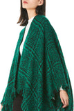 Green And Black Poncho Travel Wrap