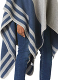 Neutral Striped Shawl Wrap