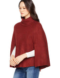 Split Detail Turtleneck Knit Poncho - Shopmossrose