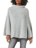 Split Detail Turtleneck Knit Poncho - Shopmossrose