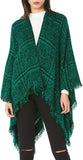 Green And Black Poncho Travel Wrap