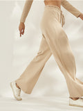 Moss Rose Rib Knit Wide Pants