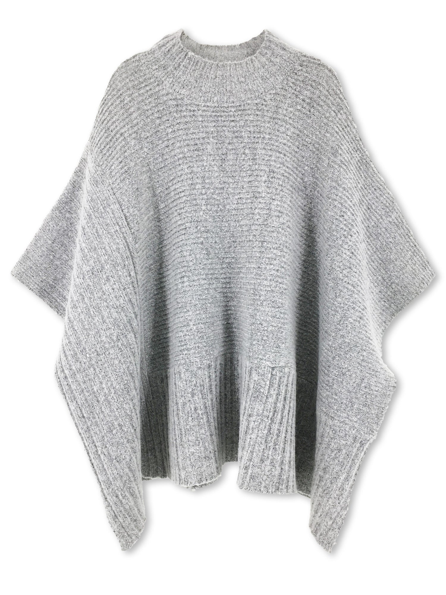 Turtleneck Poncho Pullover Sweater