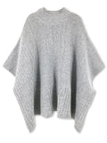 Turtleneck Poncho Pullover Sweater