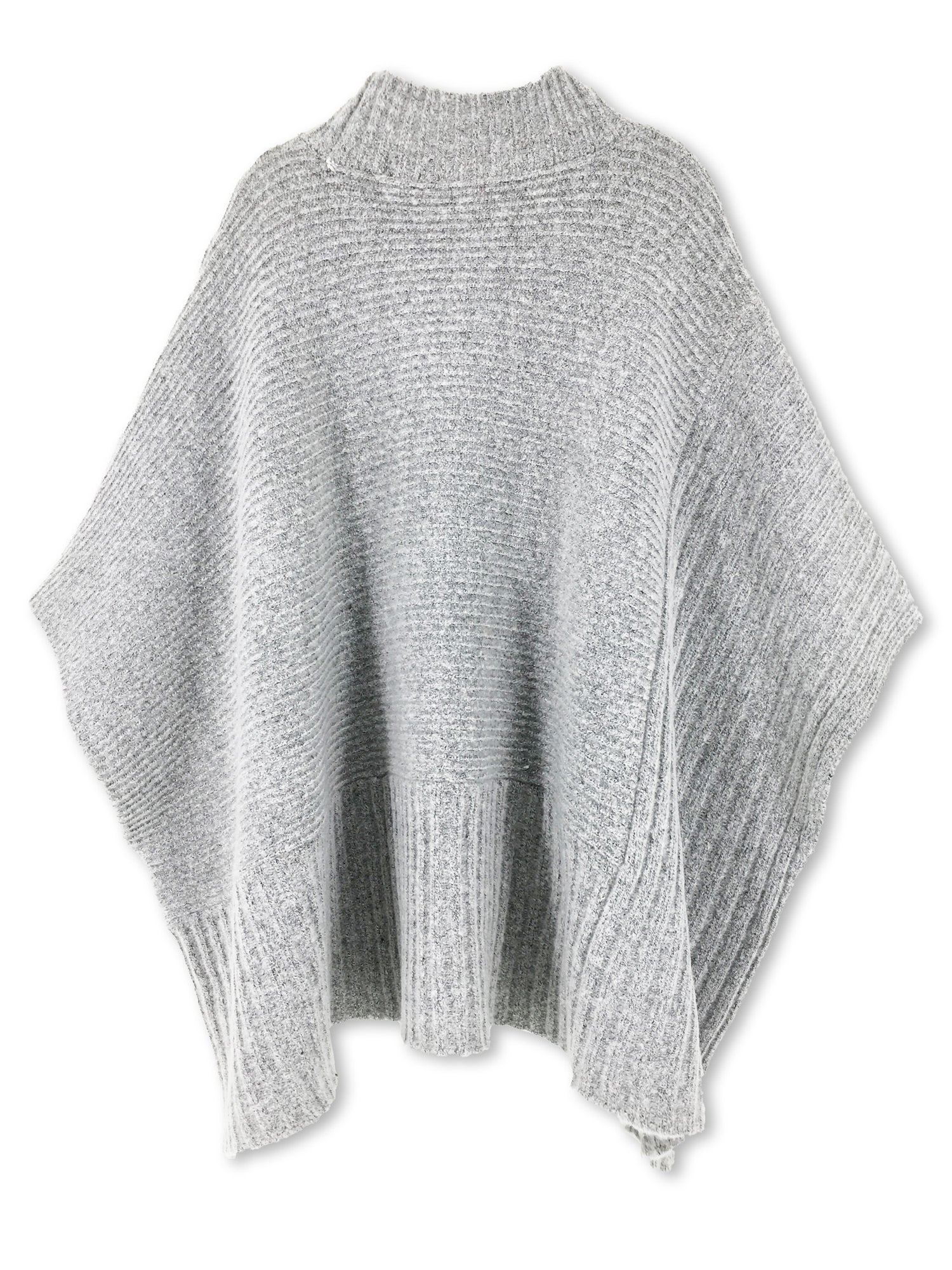 Turtleneck Poncho Pullover Sweater