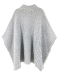 Turtleneck Poncho Pullover Sweater