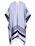 Cara Print Blue Kimono