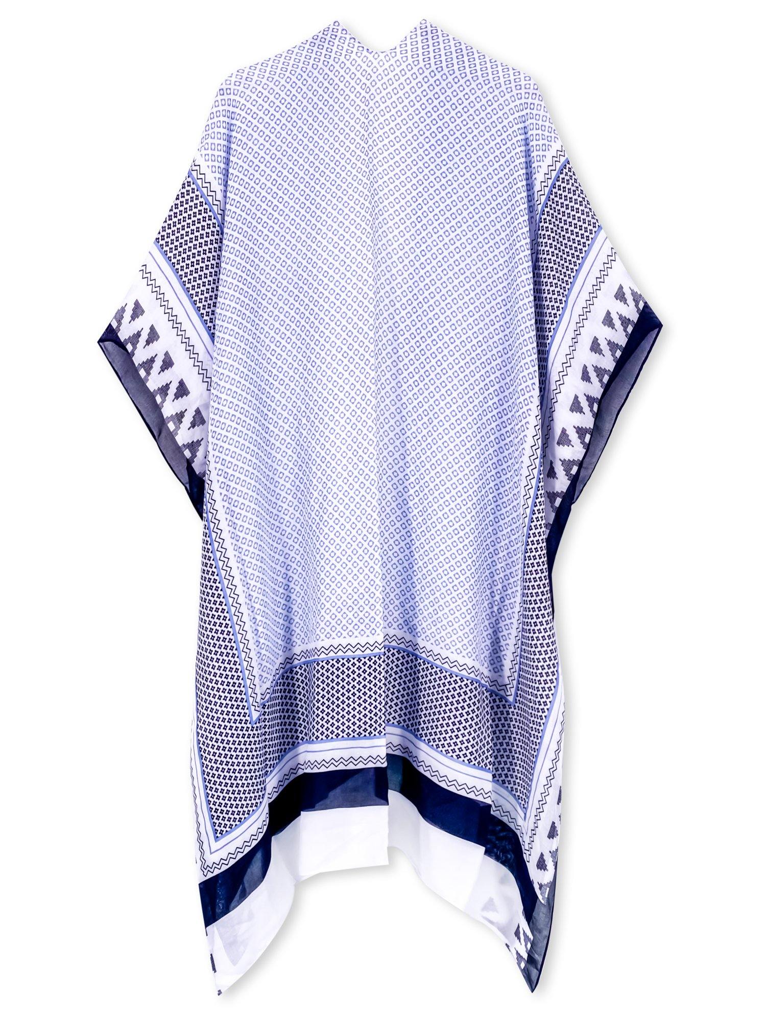Cara Print Blue Kimono - Shopmossrose