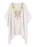 Moss Rose V-neck Embroidery Kaftan