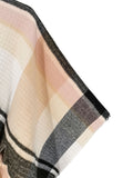 Neutral Plaid Belt Shawl Wrap