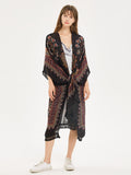 Fringed Kimono Beach Cover Up