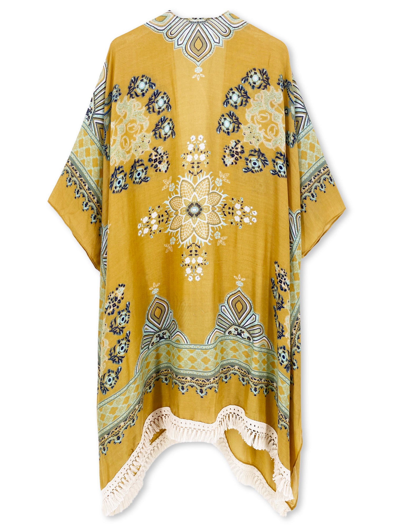 Fringed Kimono Beach Cover Up