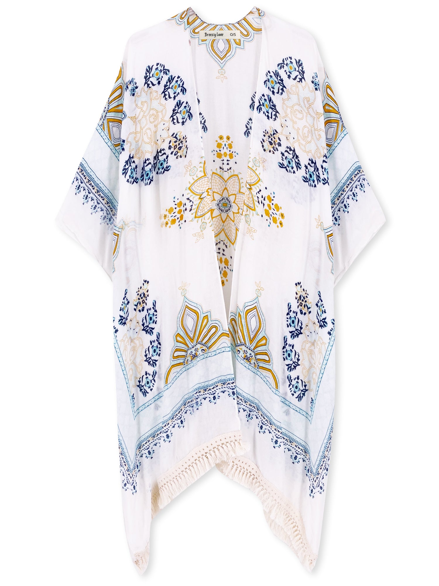 Fringed Kimono Beach Cover Up