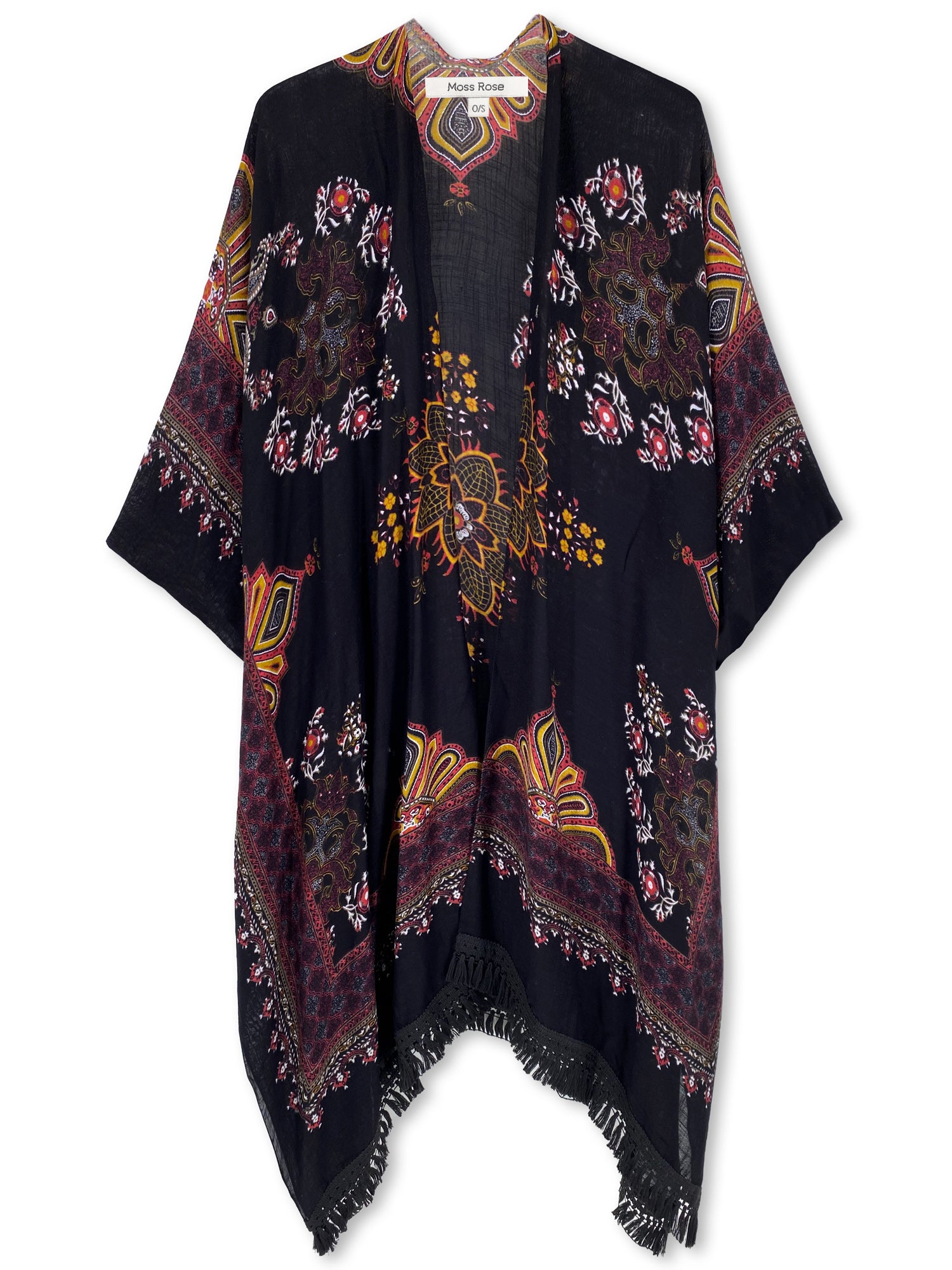 Fringed Kimono Beach Cover Up