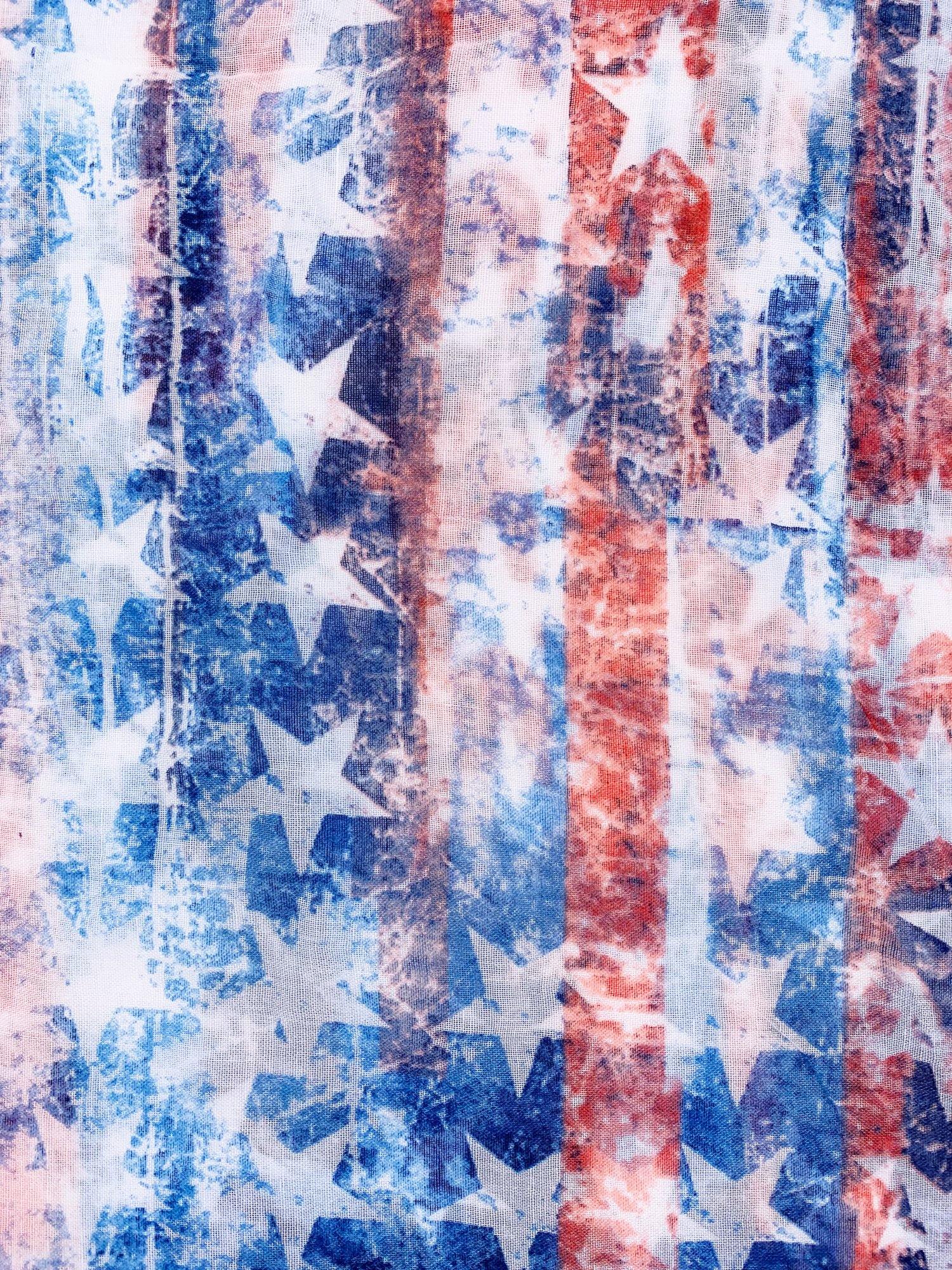 Moss Rose American Flag Kimono