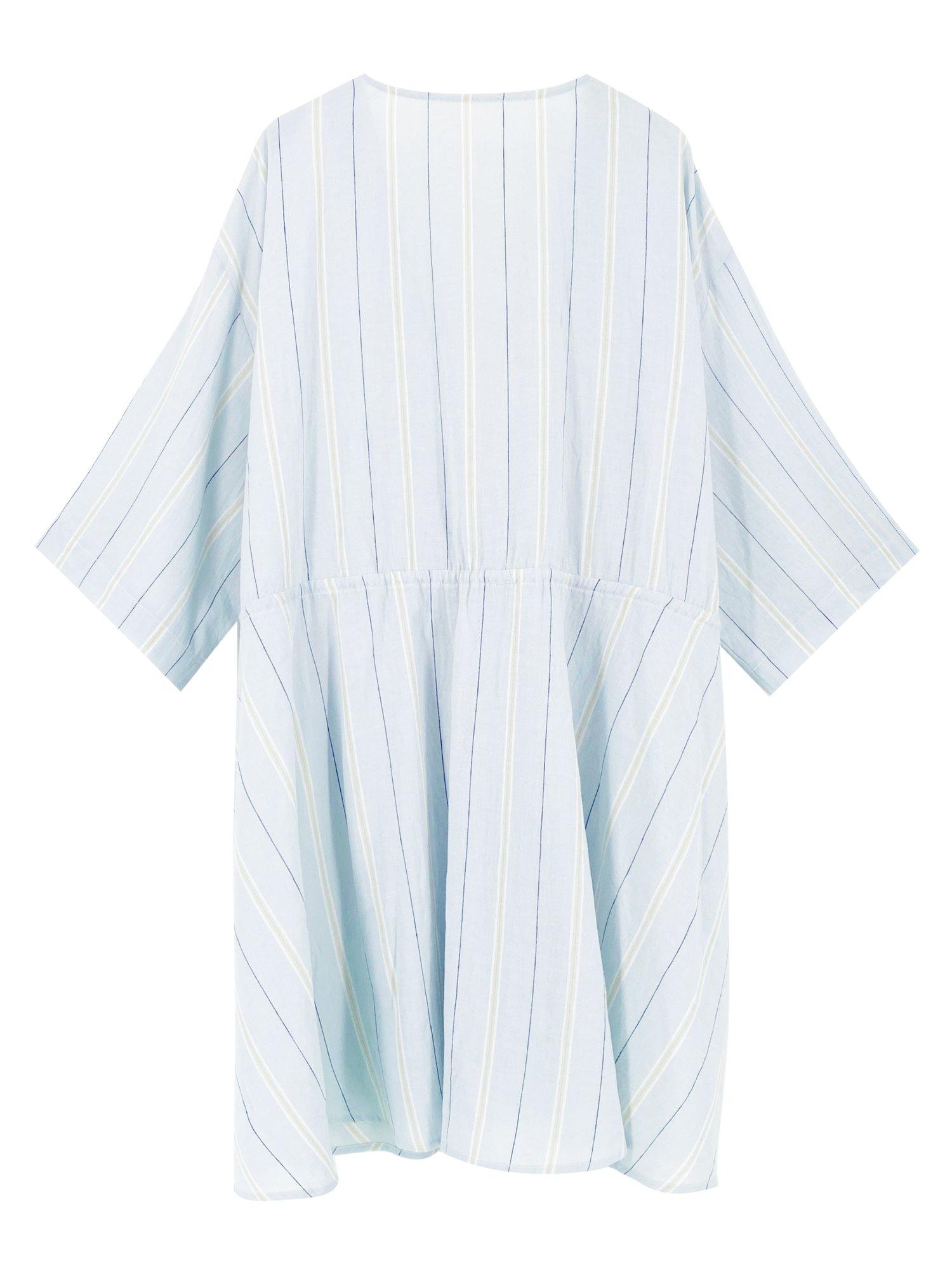Cozy Blue Cotton Robe - Shopmossrose