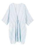 Cozy Blue Cotton Robe - Shopmossrose