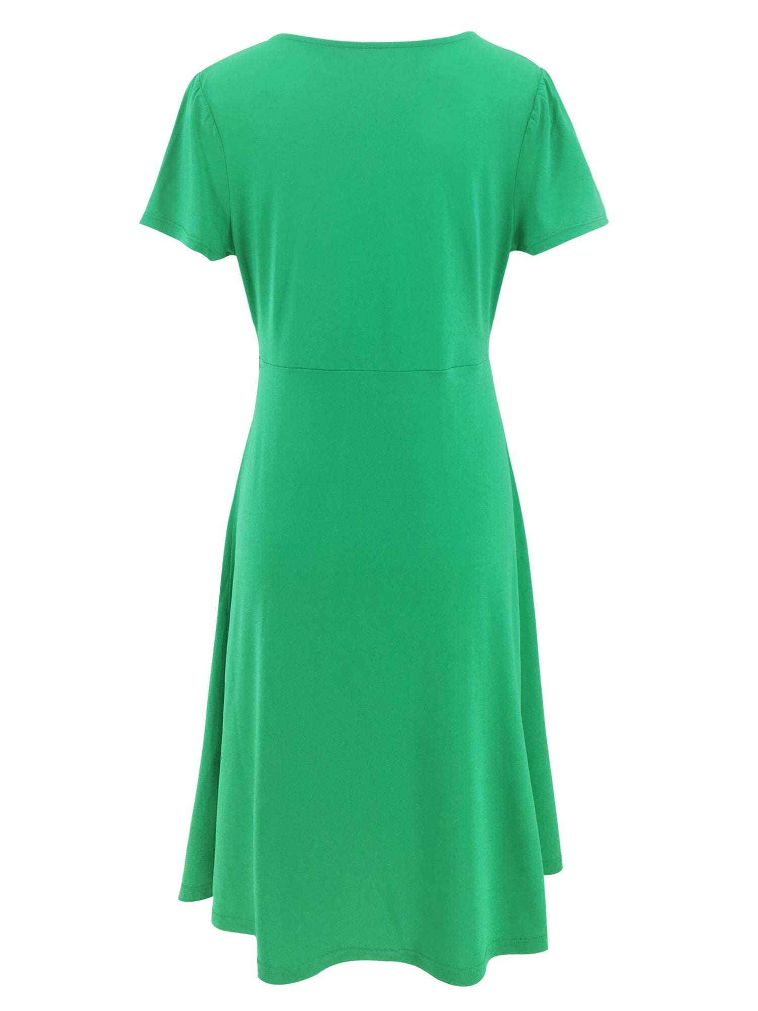 Moss Rose Solid Wrap Mini Dress