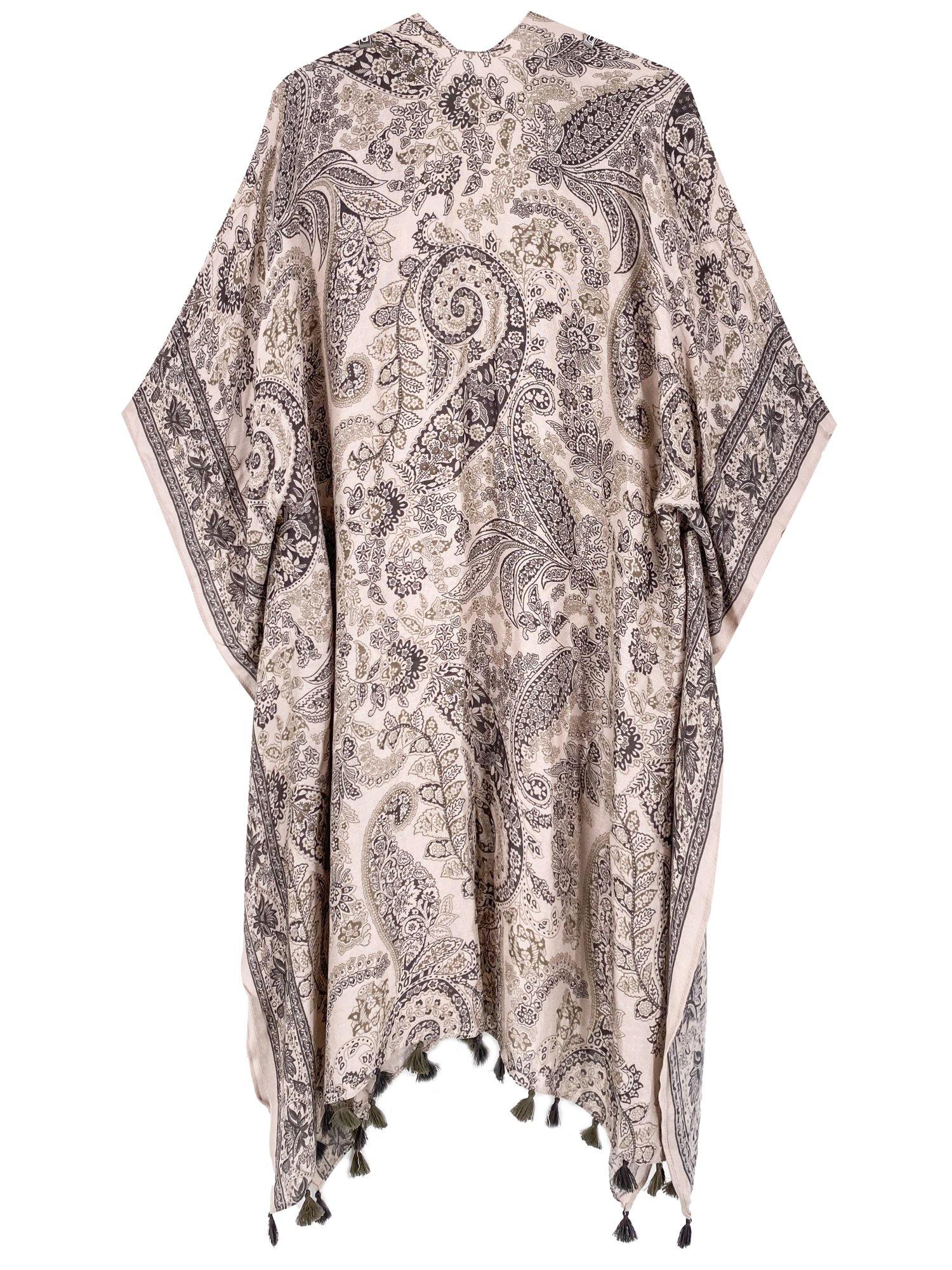 Gaia Sand Print Kimono - Shopmossrose