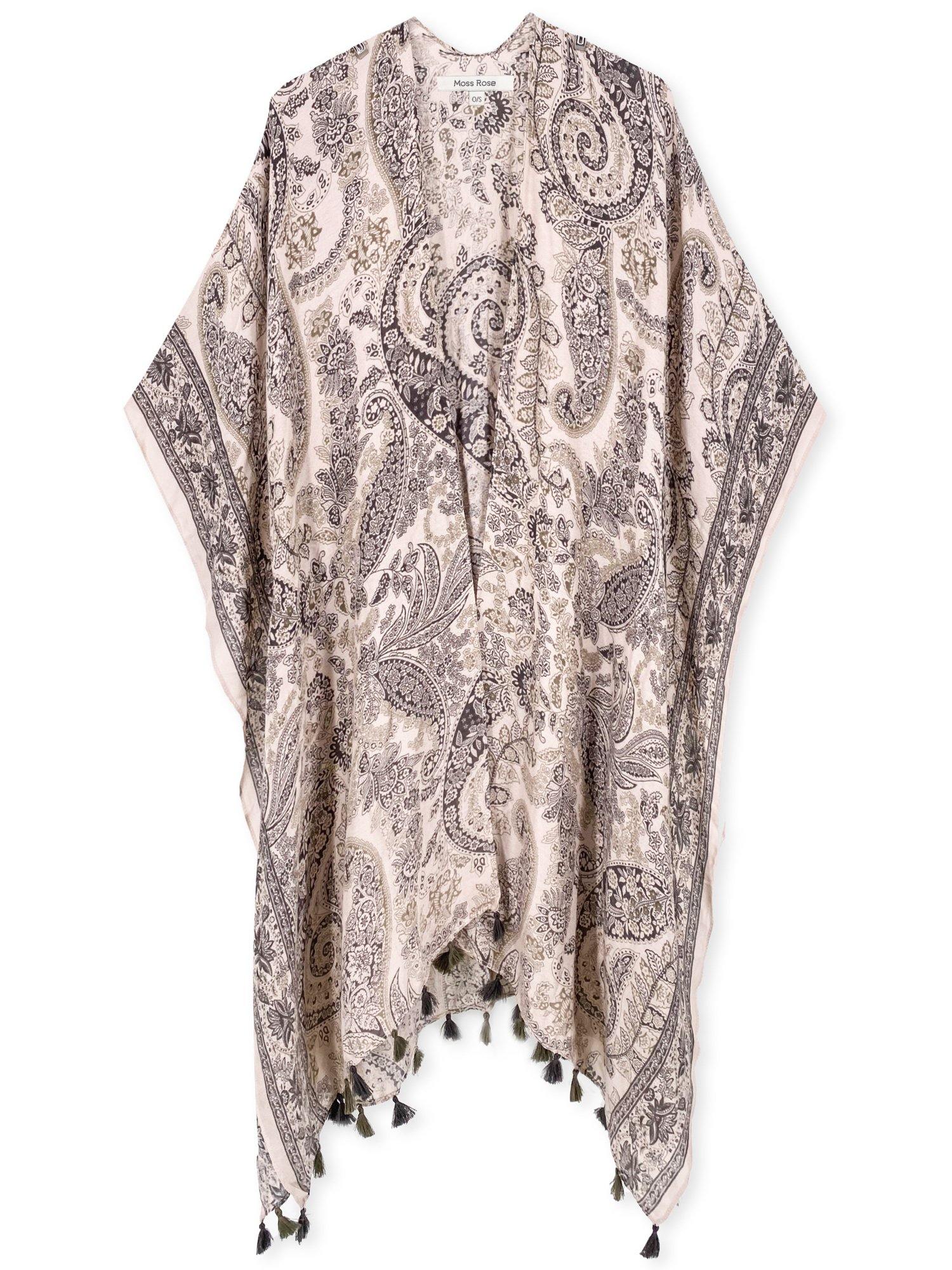 Gaia Sand Print Kimono - Shopmossrose
