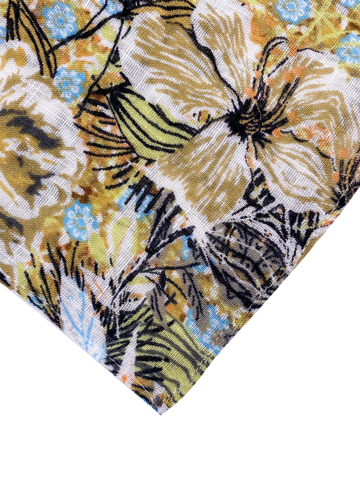 Beige Mixed Flowers Kimono - Shopmossrose