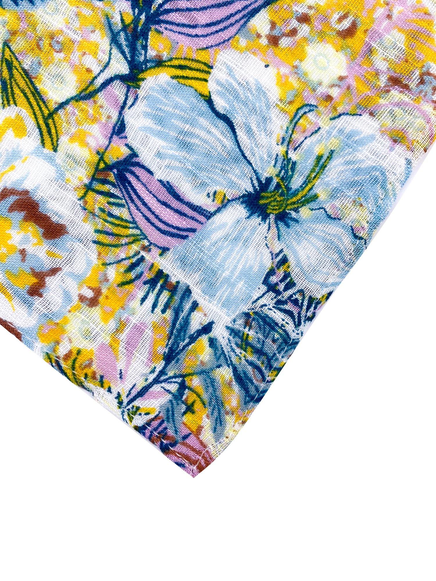 Blue Mixed Flowers Kimono - Shopmossrose