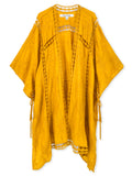 Mustard Crochet Kimono