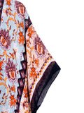 Retro Floral Tiered Kimono