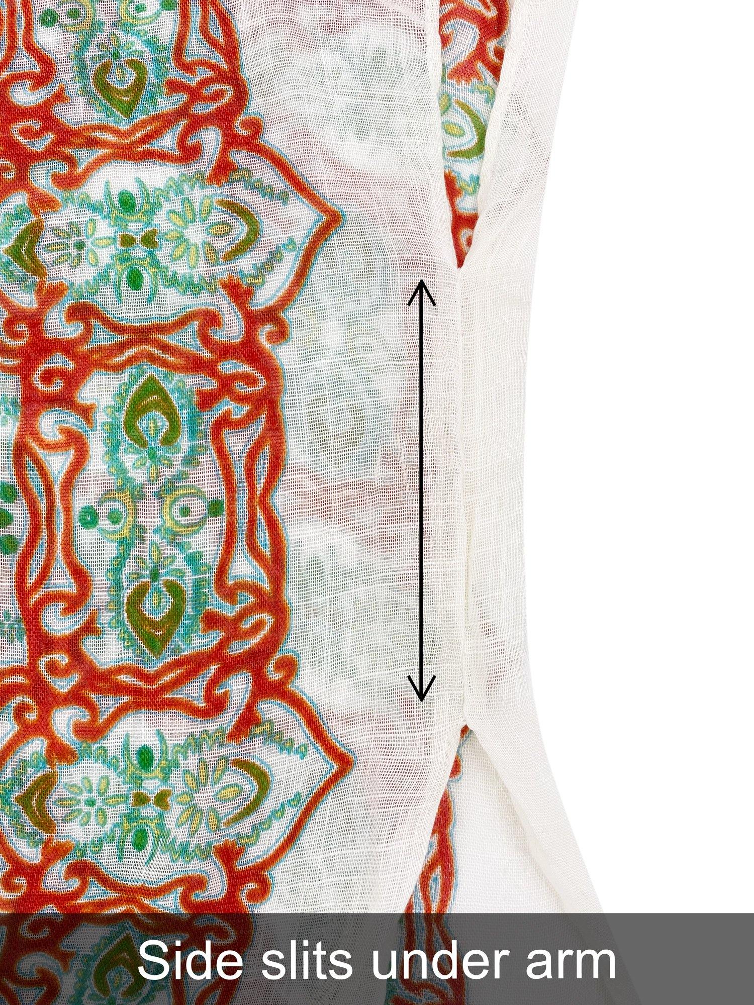 Moss Rose Adeline White Print Kimono