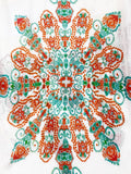 Moss Rose Adeline White Print Kimono