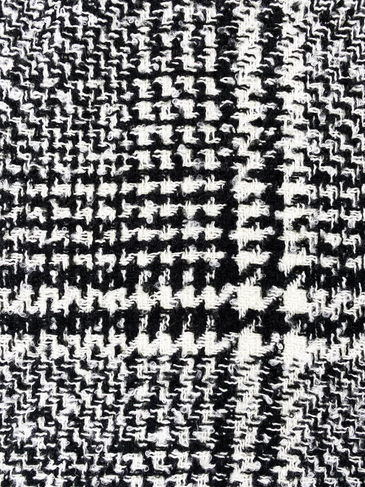 Black And White Houndstooth Poncho - Shopmossrose