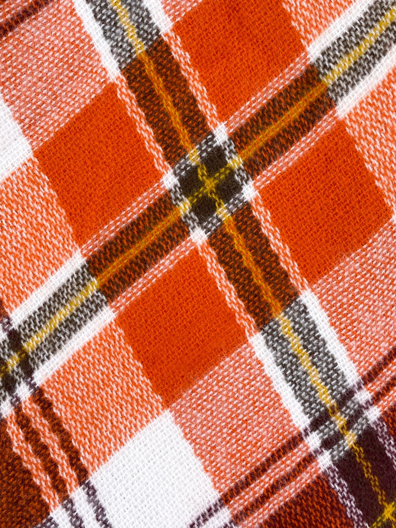 Bronze Plaid Tasseled Toggle Poncho Wrap