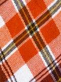 Bronze Plaid Tasseled Toggle Poncho Wrap