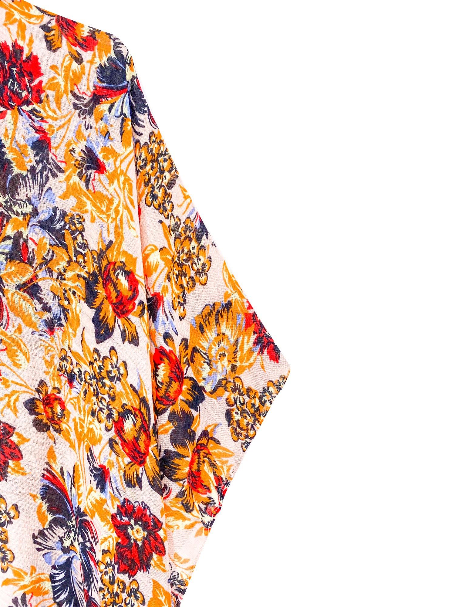 Fall Garden Print Kimono - Shopmossrose