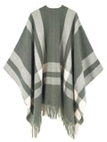 Olive Green Ruana Shawl Wrap