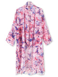 Moss Rose Pink Flora Airy Cover Up