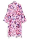 Moss Rose Pink Flora Airy Cover Up