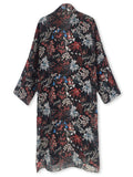 Moss Rose Black Flora Airy Cover Up