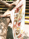 Ivory Floral Kimono Beach Cover Up