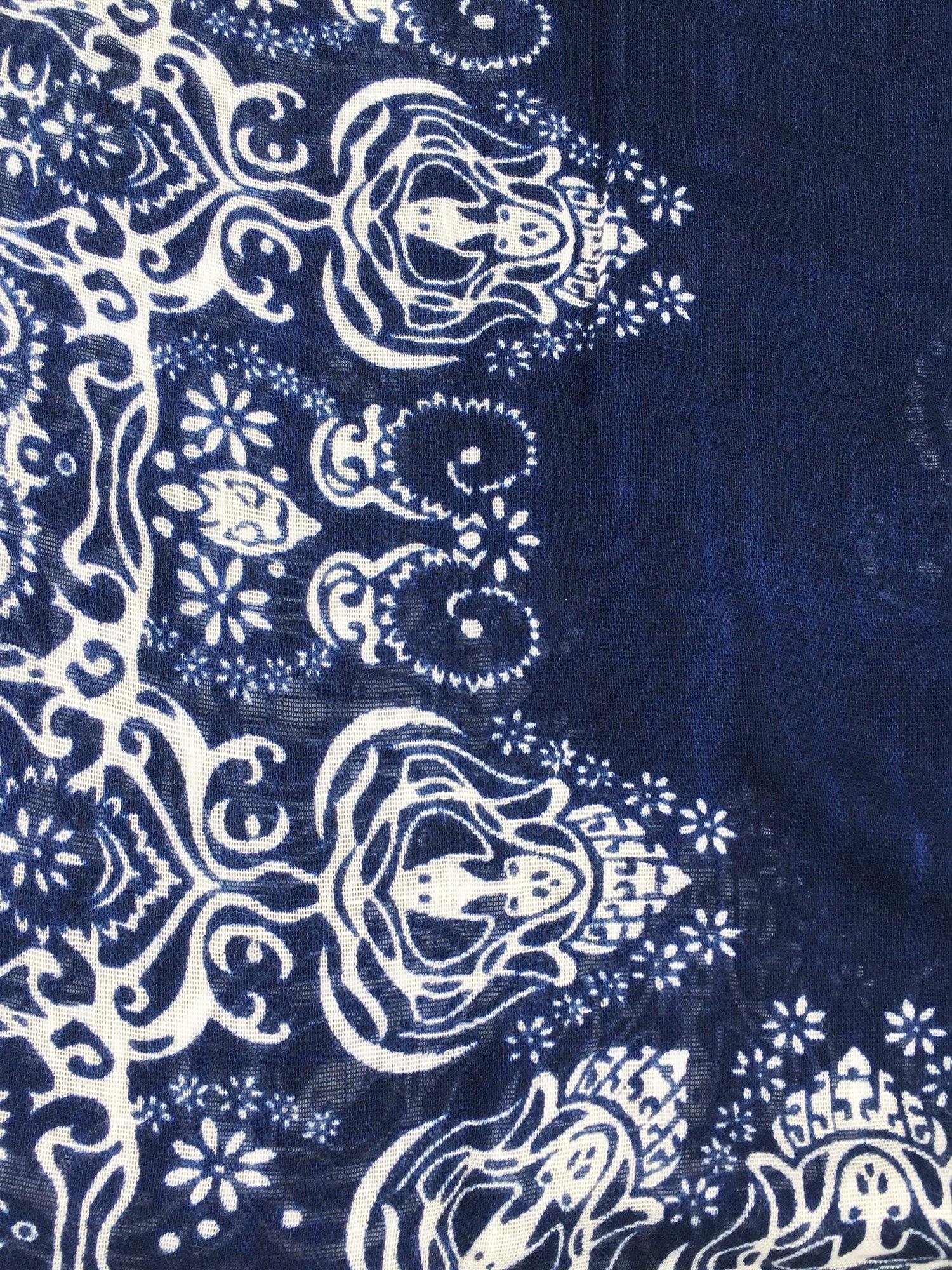Moss Rose Bohemian Adeline Indigo Print Kimono