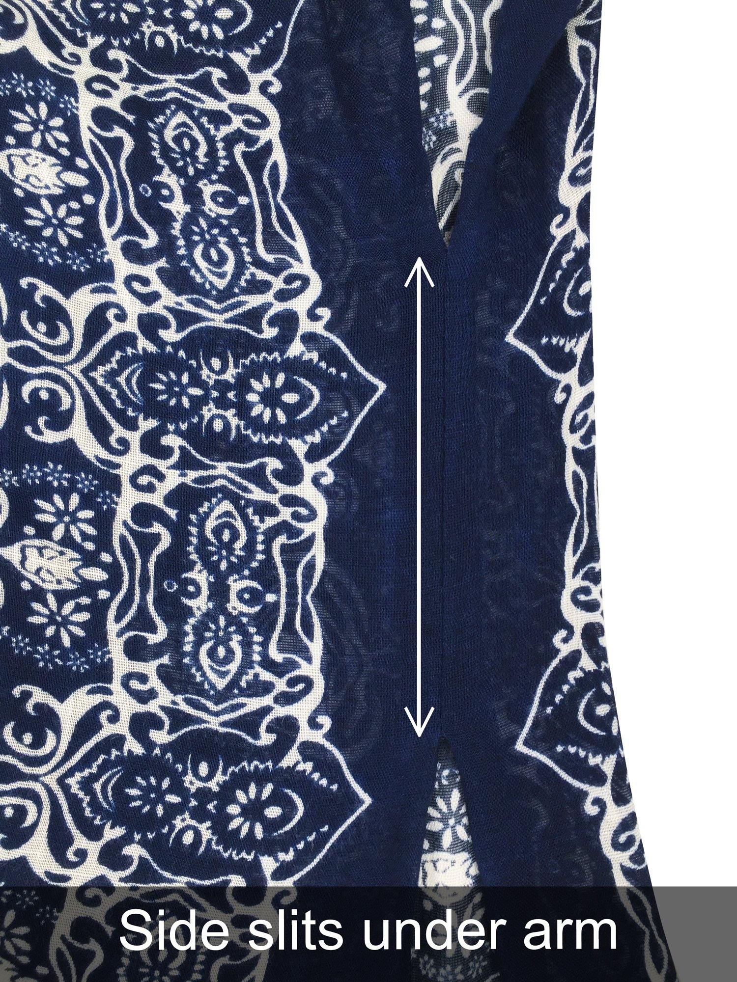 Moss Rose Bohemian Adeline Indigo Print Kimono