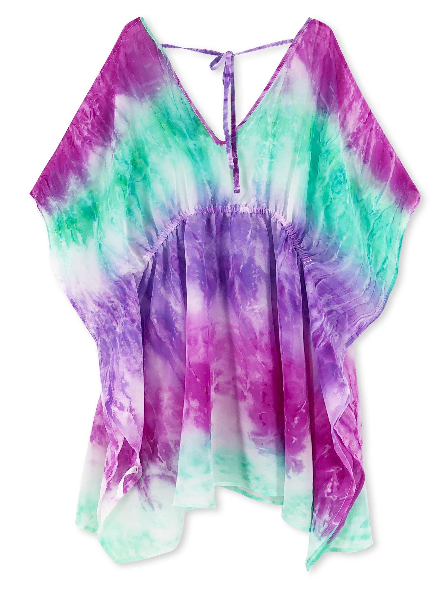 Moss Rose Beach Tie dye Print Kaftan