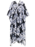 Midnight Gardenia Kimono Beach Cover Up