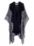 Moss Rose Black Ribbon Kimono