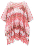 Moss Rose Pink Wave Lace Cover Up