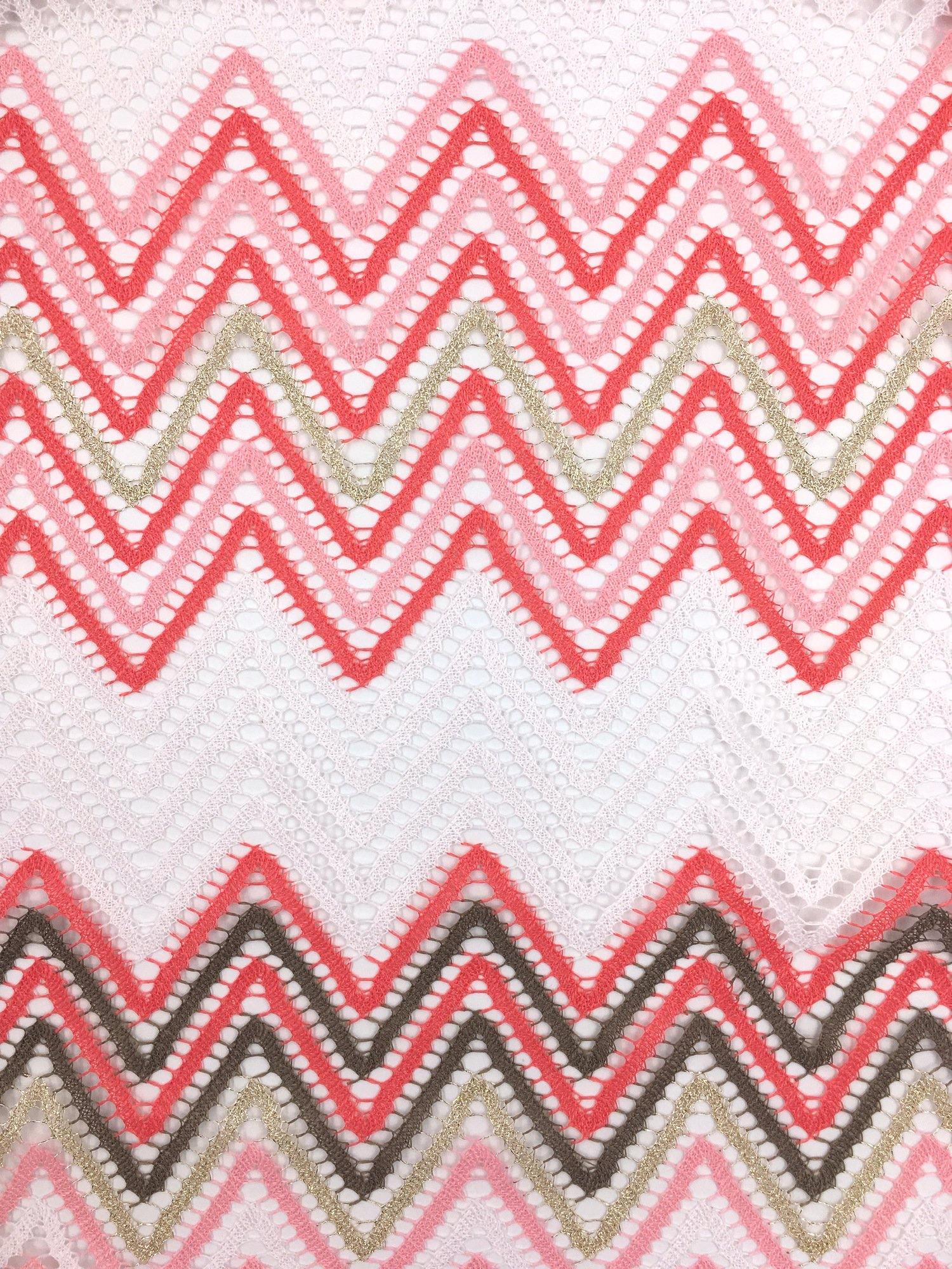 Moss Rose Pink Wave Lace Cover Up